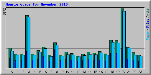 Hourly usage for November 2018