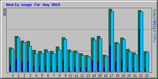 Hourly usage for May 2019