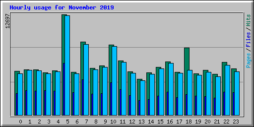 Hourly usage for November 2019