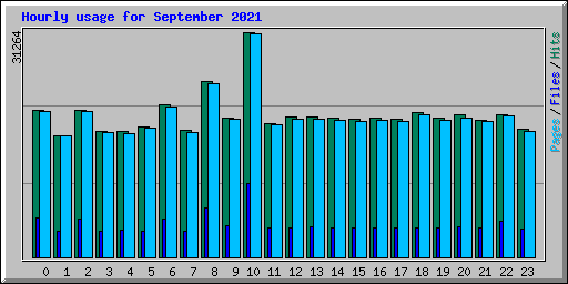 Hourly usage for September 2021