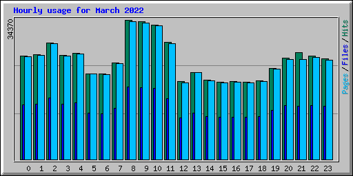 Hourly usage for March 2022