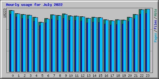 Hourly usage for July 2022