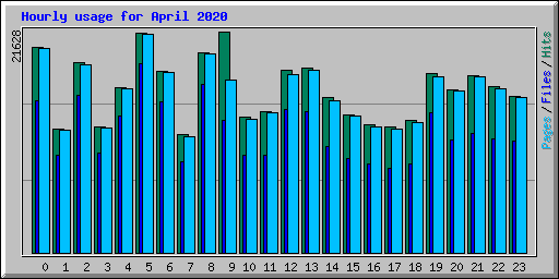 Hourly usage for April 2020