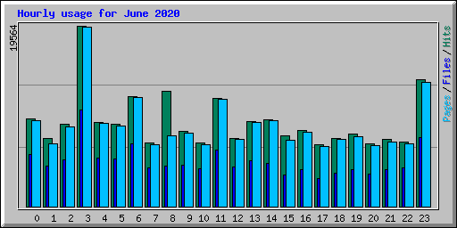 Hourly usage for June 2020