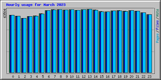 Hourly usage for March 2023