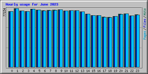 Hourly usage for June 2023