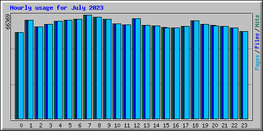 Hourly usage for July 2023