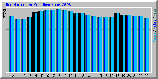 Hourly usage for November 2023