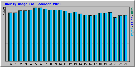 Hourly usage for December 2023